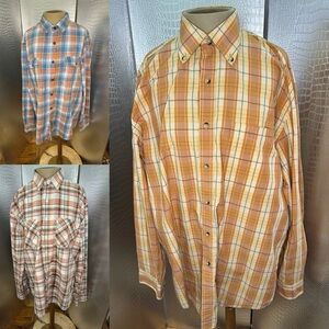 Lot Of Three Men’s Plaid Shirts Joseph Abboud The Gap George Sizes Med Large XL